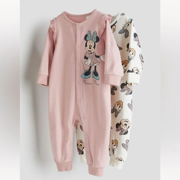 EUC H&M Minnie Mouse 2 pack Pajamas - Picture 1 of 5